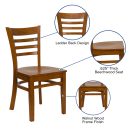 Flash Furniture XU-DGW0005LAD-CHY-GG Restaurant Chair w/ Ladder Back - Beechwood, Cherry Finish thumbnail 8