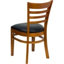 Flash Furniture XU-DGW0005LAD-CHY-BLKV-GG Restaurant Chair w/ Ladder Back & Black Vinyl Seat - Beechwood, Cherry Finish thumbnail 4