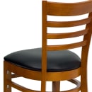 Flash Furniture XU-DGW0005LAD-CHY-BLKV-GG Restaurant Chair w/ Ladder Back & Black Vinyl Seat - Beechwood, Cherry Finish thumbnail 5