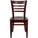 Flash Furniture XU-DGW0005LAD-MAH-GG Restaurant Chair w/ Ladder Back - Beechwood, Mahogany Finish thumbnail 3