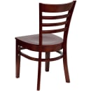 Flash Furniture XU-DGW0005LAD-MAH-GG Restaurant Chair w/ Ladder Back - Beechwood, Mahogany Finish thumbnail 4
