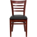 Flash Furniture XU-DGW0005LAD-MAH-BLKV-GG Restaurant Chair w/ Ladder Back & Black Vinyl Seat - Beechwood, Mahogany Finish thumbnail 5