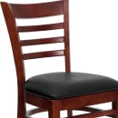 Flash Furniture XU-DGW0005LAD-MAH-BLKV-GG Restaurant Chair w/ Ladder Back & Black Vinyl Seat - Beechwood, Mahogany Finish thumbnail 7