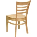 Flash Furniture XU-DGW0005LAD-NAT-GG Restaurant Chair w/ Ladder Back - Beechwood, Natural Finish thumbnail 4
