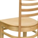 Flash Furniture XU-DGW0005LAD-NAT-GG Restaurant Chair w/ Ladder Back - Beechwood, Natural Finish thumbnail 8