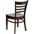 Flash Furniture XU-DGW0005LAD-WAL-GG Restaurant Chair w/ Ladder Back - Beechwood, Walnut Finish thumbnail 4