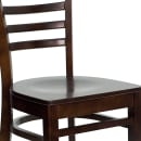 Flash Furniture XU-DGW0005LAD-WAL-GG Restaurant Chair w/ Ladder Back - Beechwood, Walnut Finish thumbnail 8