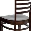 Flash Furniture XU-DGW0005LAD-WAL-GG Restaurant Chair w/ Ladder Back - Beechwood, Walnut Finish thumbnail 9