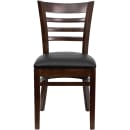 Flash Furniture XU-DGW0005LAD-WAL-BLKV-GG Restaurant Chair w/ Ladder Back & Black Vinyl Seat - Beechwood, Walnut Finish thumbnail 5