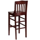 Flash Furniture XU-DG-W0006BAR-MAH-GG Bar Stool w/ Schoolhouse Back & Wood Seat, Mahogany thumbnail 5
