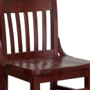 Flash Furniture XU-DG-W0006BAR-MAH-GG Bar Stool w/ Schoolhouse Back & Wood Seat, Mahogany thumbnail 7