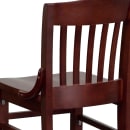 Flash Furniture XU-DG-W0006BAR-MAH-GG Bar Stool w/ Schoolhouse Back & Wood Seat, Mahogany thumbnail 8