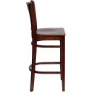 Flash Furniture XU-DGW0008BARVRT-MAH-GG Bar Stool w/ Vertical Slat Back & Wood Seat, Mahogany thumbnail 2