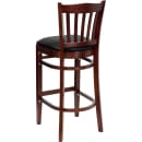Flash Furniture XU-DGW0008BARVRT-MAH-BLKV-GG Bar Stool w/ Vertical Slat Back & Black Vinyl Seat, Mahogany thumbnail 4