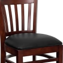 Flash Furniture XU-DGW0008BARVRT-MAH-BLKV-GG Bar Stool w/ Vertical Slat Back & Black Vinyl Seat, Mahogany thumbnail 7