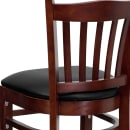 Flash Furniture XU-DGW0008BARVRT-MAH-BLKV-GG Bar Stool w/ Vertical Slat Back & Black Vinyl Seat, Mahogany thumbnail 8