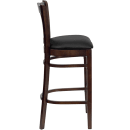 Flash Furniture XU-DGW0008BARVRT-WAL-BLKV-GG Bar Stool w/ Vertical Slat Back & Black Vinyl Seat, Walnut thumbnail 3