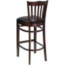 Flash Furniture XU-DGW0008BARVRT-WAL-BLKV-GG Bar Stool w/ Vertical Slat Back & Black Vinyl Seat, Walnut thumbnail 4