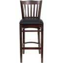 Flash Furniture XU-DGW0008BARVRT-WAL-BLKV-GG Bar Stool w/ Vertical Slat Back & Black Vinyl Seat, Walnut thumbnail 5