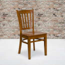 Flash Furniture XU-DGW0008VRT-CHY-GG Restaurant Chair w/ Vertical Slat Back - Beechwood, Cherry Finish thumbnail 5