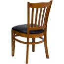 Flash Furniture XU-DGW0008VRT-CHY-BLKV-GG Restaurant Chair w/ Vertical Slat Back & Black Vinyl Seat - Beechwood, Cherry Finish thumbnail 3