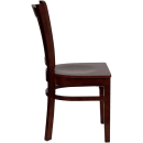 Flash Furniture XU-DGW0008VRT-MAH-GG Restaurant Chair w/ Vertical Slat Back - Beechwood, Mahogany Finish thumbnail 2