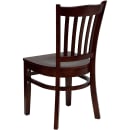 Flash Furniture XU-DGW0008VRT-MAH-GG Restaurant Chair w/ Vertical Slat Back - Beechwood, Mahogany Finish thumbnail 3