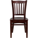 Flash Furniture XU-DGW0008VRT-MAH-GG Restaurant Chair w/ Vertical Slat Back - Beechwood, Mahogany Finish thumbnail 4