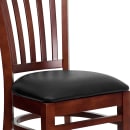 Flash Furniture XU-DGW0008VRT-MAH-BLKV-GG Restaurant Chair w/ Vertical Slat Back & Black Vinyl Seat - Beechwood, Mahogany Finish thumbnail 7