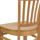Flash Furniture XU-DGW0008VRT-NAT-GG Restaurant Chair w/ Vertical Slat Back - Beechwood, Natural Finish thumbnail 8
