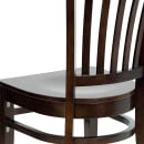 Flash Furniture XU-DGW0008VRT-WAL-GG Restaurant Chair w/ Vertical Slat Back - Beechwood, Walnut Finish thumbnail 8