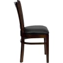 Flash Furniture XU-DGW0008VRT-WAL-BLKV-GG Restaurant Chair w/ Vertical Slat Back & Black Vinyl Seat - Beechwood, Walnut Finish thumbnail 3
