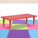 Flash Furniture YU-YCX-001-2-RECT-TBL-RED-GG Rectangular Preschool Activity Table - 48"L x 24"W, Plastic Top, Red thumbnail 8