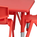 Flash Furniture YU-YCX-0013-2-RECT-TBL-RED-E-GG Rectangular Preschool Activity Table & (6) Chair Set - 48"L x 24"W, Plastic Top, Red thumbnail 4