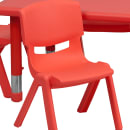 Flash Furniture YU-YCX-0013-2-RECT-TBL-RED-E-GG Rectangular Preschool Activity Table & (6) Chair Set - 48"L x 24"W, Plastic Top, Red thumbnail 5