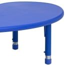 Flash Furniture YU-YCX-004-2-MOON-TBL-BLUE-GG Half Moon Preschool Activity Table - 65"L x 35"W, Plastic Top, Blue thumbnail 6