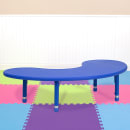 Flash Furniture YU-YCX-004-2-MOON-TBL-BLUE-GG Half Moon Preschool Activity Table - 65"L x 35"W, Plastic Top, Blue thumbnail 8