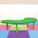 Flash Furniture YU-YCX-004-2-MOON-TBL-GREEN-GG Half Moon Preschool Activity Table - 65"L x 35"W, Plastic Top, Green thumbnail 9