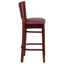 Flash Furniture XU-DG-W0094BAR-MAH-BURV-GG Bar Stool w/ Solid Back & Burgundy Vinyl Seat, Mahogany thumbnail 2