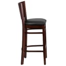 Flash Furniture XU-DG-W0094BAR-WAL-BLKV-GG Bar Stool w/ Solid Back & Black Vinyl Seat, Walnut thumbnail 2