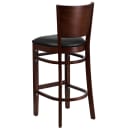 Flash Furniture XU-DG-W0094BAR-WAL-BLKV-GG Bar Stool w/ Solid Back & Black Vinyl Seat, Walnut thumbnail 3