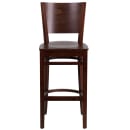 Flash Furniture XU-DG-W0094BAR-WAL-WAL-GG Bar Stool w/ Solid Back & Wood Seat, Walnut thumbnail 4
