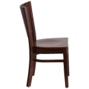 Flash Furniture XU-DG-W0094B-WAL-WAL-GG Restaurant Chair w/ Solid Back - Beechwood, Walnut Finish thumbnail 2