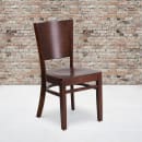 Flash Furniture XU-DG-W0094B-WAL-WAL-GG Restaurant Chair w/ Solid Back - Beechwood, Walnut Finish thumbnail 5