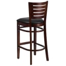 Flash Furniture XU-DG-W0108BBAR-WAL-BLKV-GG Bar Stool w/ Slat Back & Black Vinyl Seat, Walnut thumbnail 3