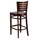 Flash Furniture XU-DG-W0108BBAR-WAL-WAL-GG Bar Stool w/ Slat Back & Wood Seat, Walnut thumbnail 3