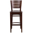 Flash Furniture XU-DG-W0108BBAR-WAL-WAL-GG Bar Stool w/ Slat Back & Wood Seat, Walnut thumbnail 4