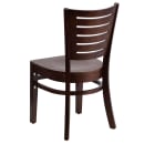 Flash Furniture XU-DG-W0108-WAL-WAL-GG Restaurant Chair w/ Slat Back - Beechwood, Walnut Finish thumbnail 3
