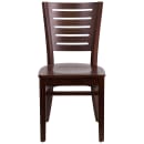 Flash Furniture XU-DG-W0108-WAL-WAL-GG Restaurant Chair w/ Slat Back - Beechwood, Walnut Finish thumbnail 4