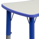 Flash Furniture YU-YCY-098-RECT-TBL-BLUE-GG Rectangular Preschool Activity Table - 26 5/8"L x 21 7/8"W, Plastic Top, Blue/Gray thumbnail 6